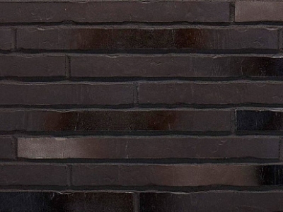 Клинкерная облицовочная плитка Stroeher Riegel 50 453 silber-schwarz шероховатая, 490*40*14 мм