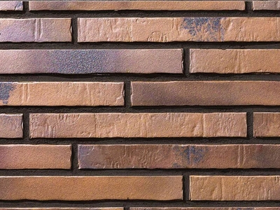 Клинкерная облицовочная плитка Stroeher Glanzstueck Glanzstueck №5 рельефная, 440*52*14 мм