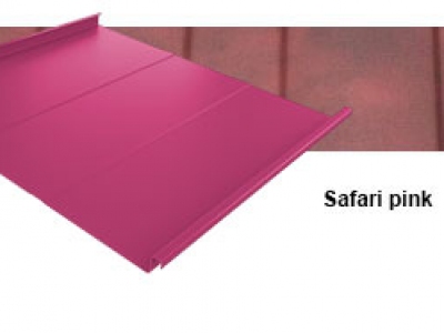 Фальцевая кровля Grand Line Profi с ребрами жесткости Safari pink (двойной стоячий фальц)