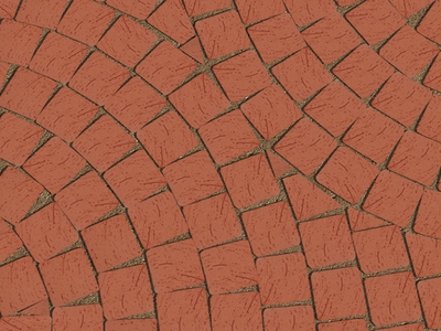 Клинкерная тротуарная брусчатка Lode Janka красная шероховатая, 60*60*52 мм