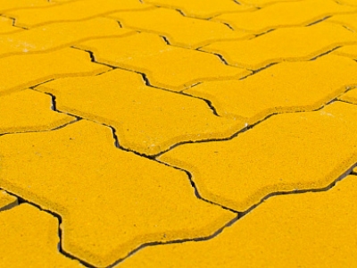 Плитка тротуарная BRAER Волна желтый, 240*135*70 мм