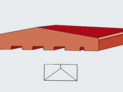Клинкерный заборный элемент завершающий Terca Donkerbruin темно-коричневый глазурованный, 105x280x30 мм