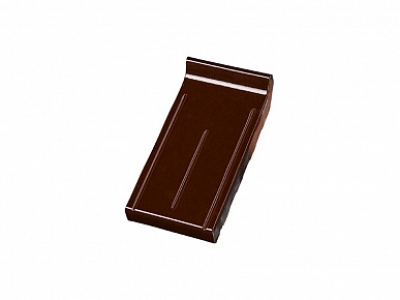 Клинкерный водоотлив Terca Dark brown shine глазурованный с блеском, 215*105*30 мм