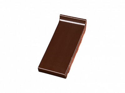 Клинкерный водоотлив Terca Dark brown глазурованный, 250*105*30 мм