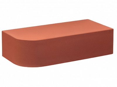 Кирпич лицевой керамический полнотелый радиусный КС-Керамик красный гладкий, 250*120*65 мм